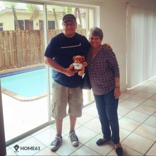 Vicente with his mom